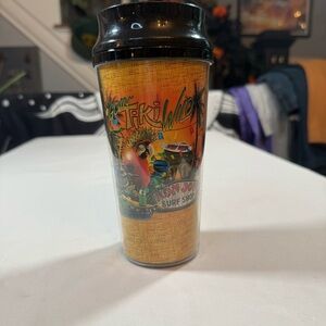 Tiki Wild Surf Shop Orange Travel Tumbler